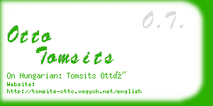 otto tomsits business card